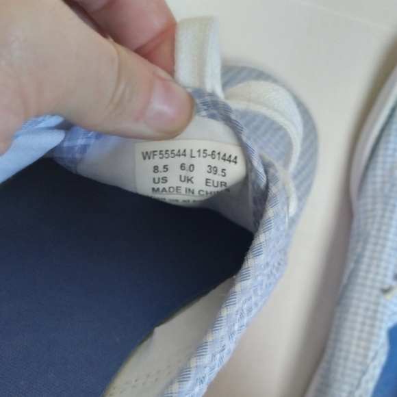 Keds Women's Blue and White Gingham Lace Up Low Top Sneakers Size 8.5 - Picture 10 of 12